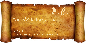 Maszák Cezarina névjegykártya